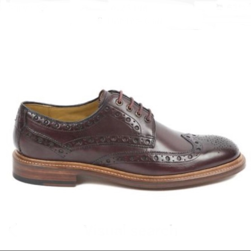 J. CREW Ludlow Leather Wing Tip Oxfords for Men in Cigar Brown